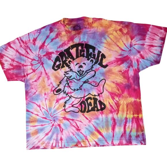 Grateful Dead Dancing Bear Tie Dye Tee Shirt Psychedelic Oversized Unisex SZ XL - Picture 1 of 7